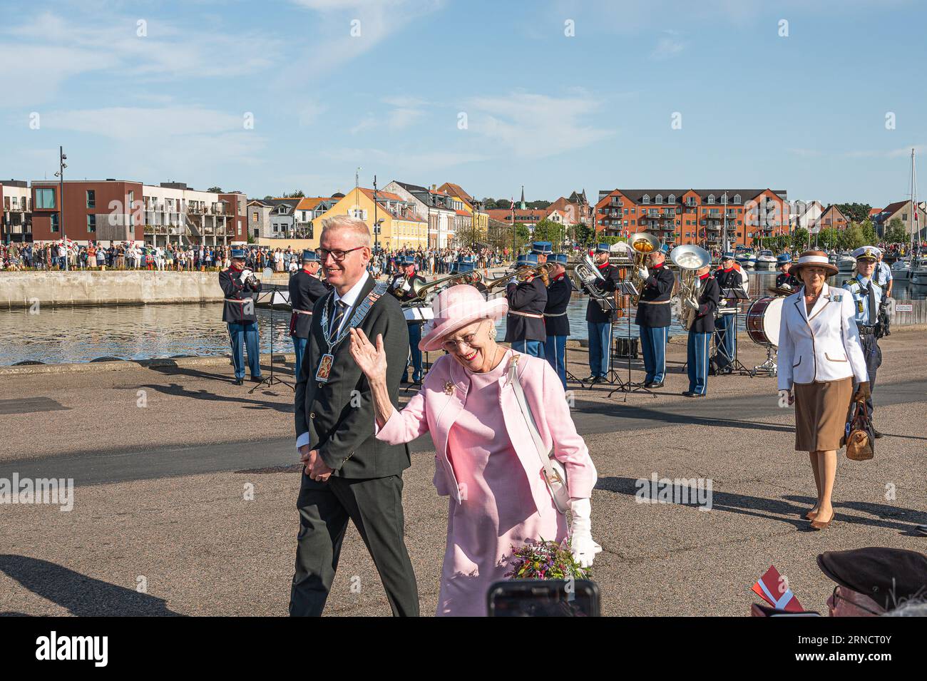 September 1, 2023, Fredericia Denmark, Queen Margrethe II of Denmark visits Fredericia Stock Photo