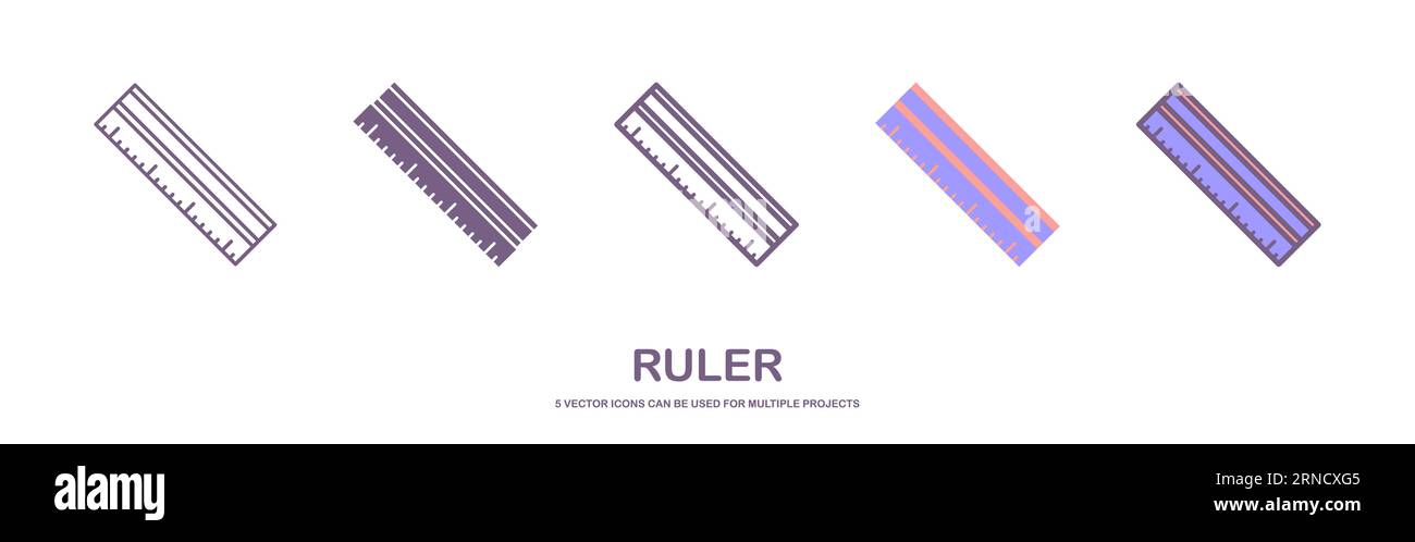 vector measurement ruler icon. Black icon. Modern flat design vector ...