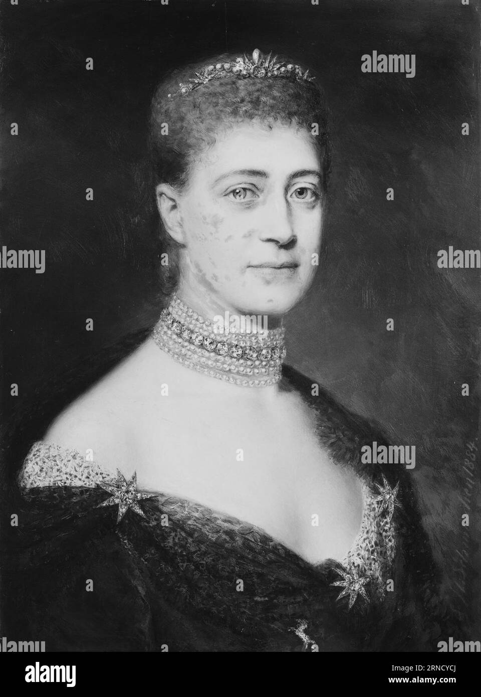 Princess Frederica of Hanover, Baroness von Pawel-Rammingen (1848-1926) 1884 by Hermann Schmiechen Stock Photo