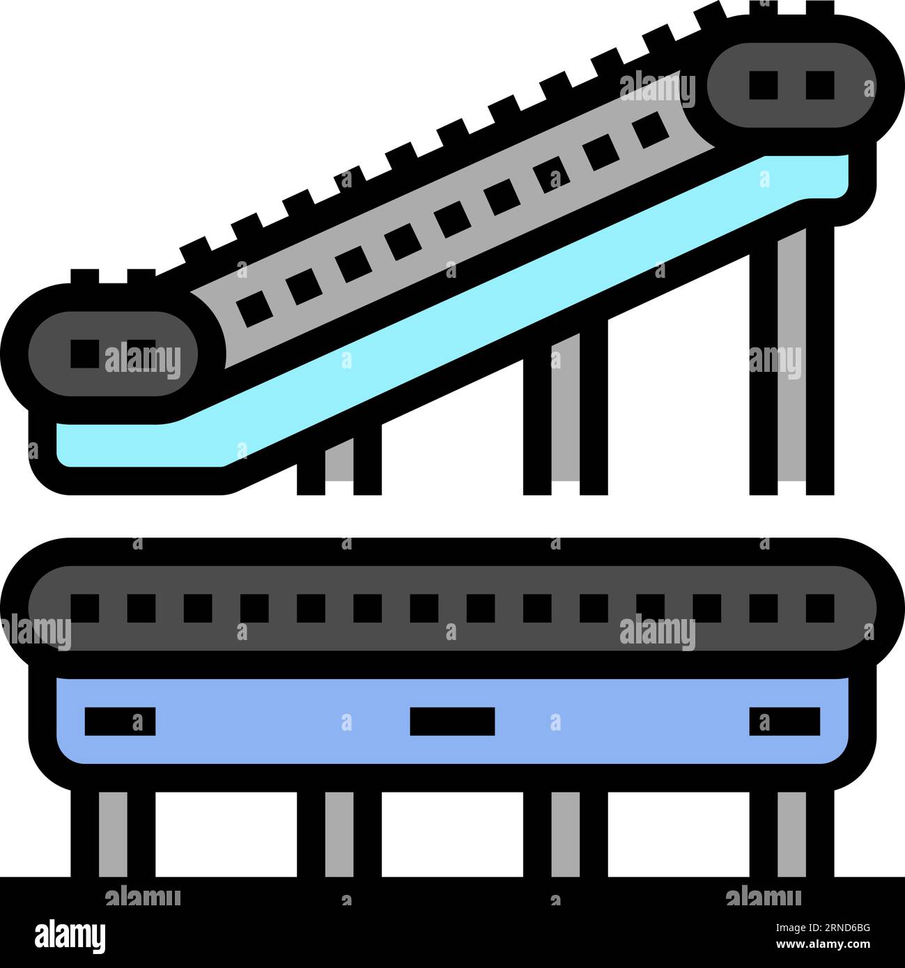 conveyor belt manufacturing engineer color icon vector illustration ...