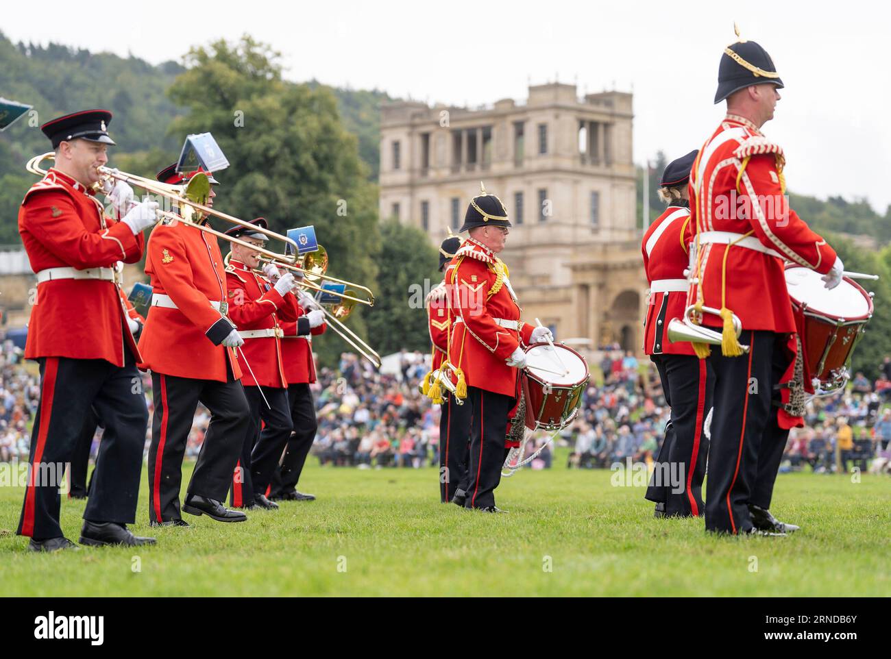 The West Yorkshire Fire and Rescue Service Band perform at Chatsworth