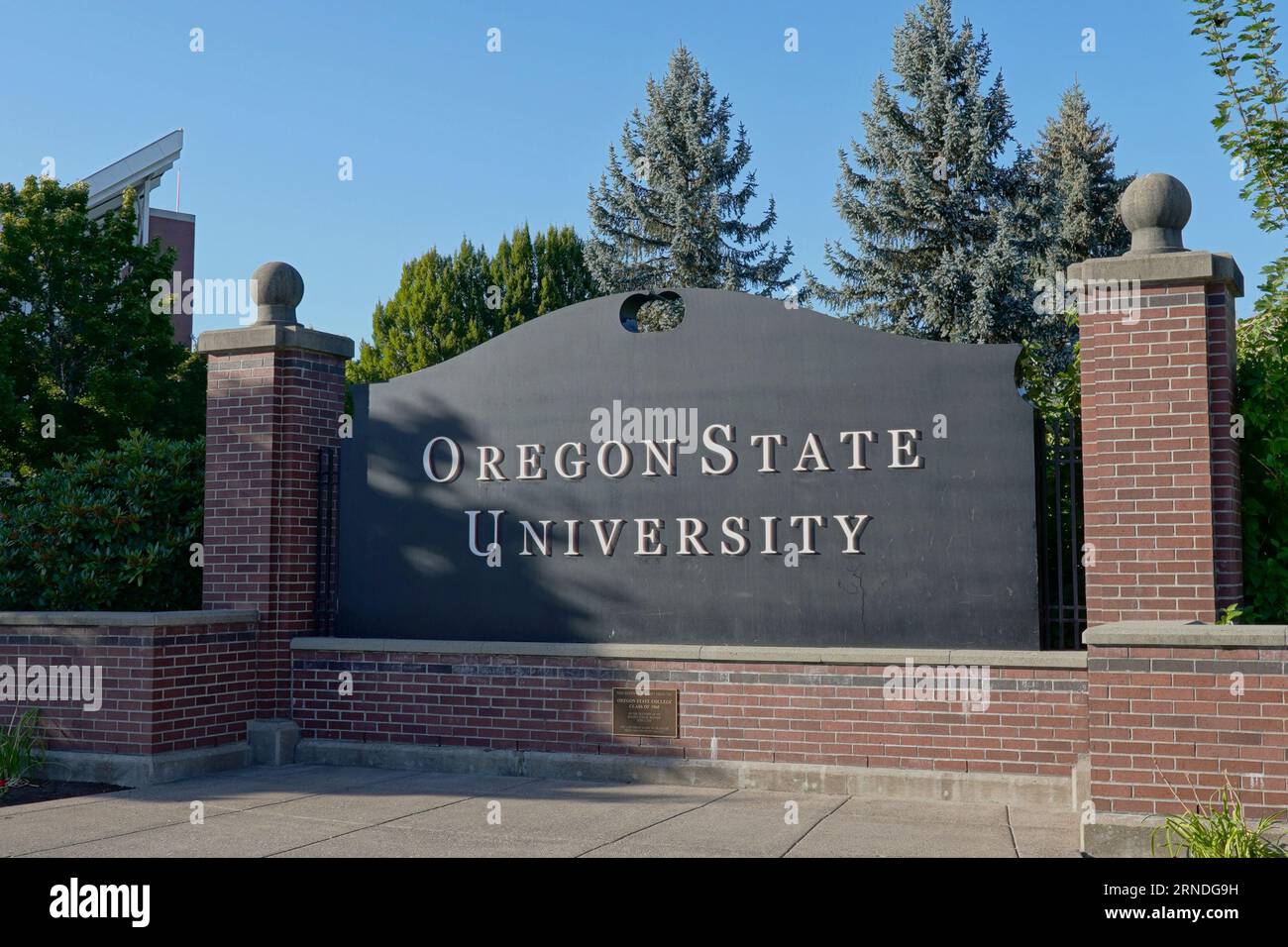 Oregon State University is a public land-grant research university based in Corvallis, Oregon founded in 1868. Stock Photo