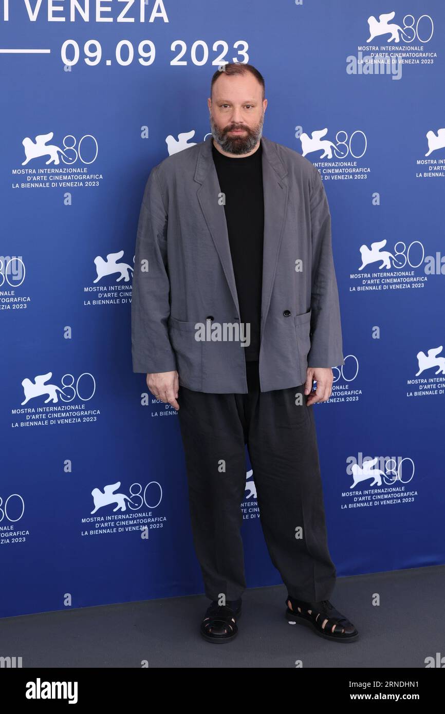 Lido Di Venezia, Italy. 01st Sep, 2023. Yorgos Lanthimos attends a photocall for the movie 'Poor Things' at the 80th Venice International Film Festival at on September 01, 2023 in Venice, Italy. © Photo: Cinzia Camela. Credit: Live Media Publishing Group/Alamy Live News Stock Photo