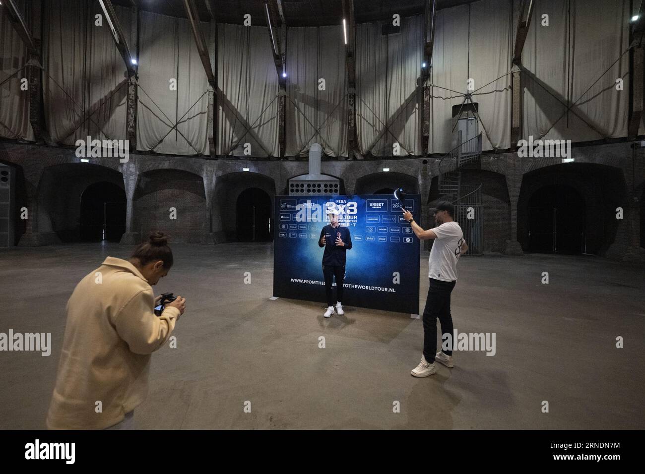 AMSTERDAM - Worthy de en Jong during the press meeting of the FIBA 3x3 World Tour Masters. ANP OLAF KRAAK Credit: ANP/Alamy Live News Stock Photo