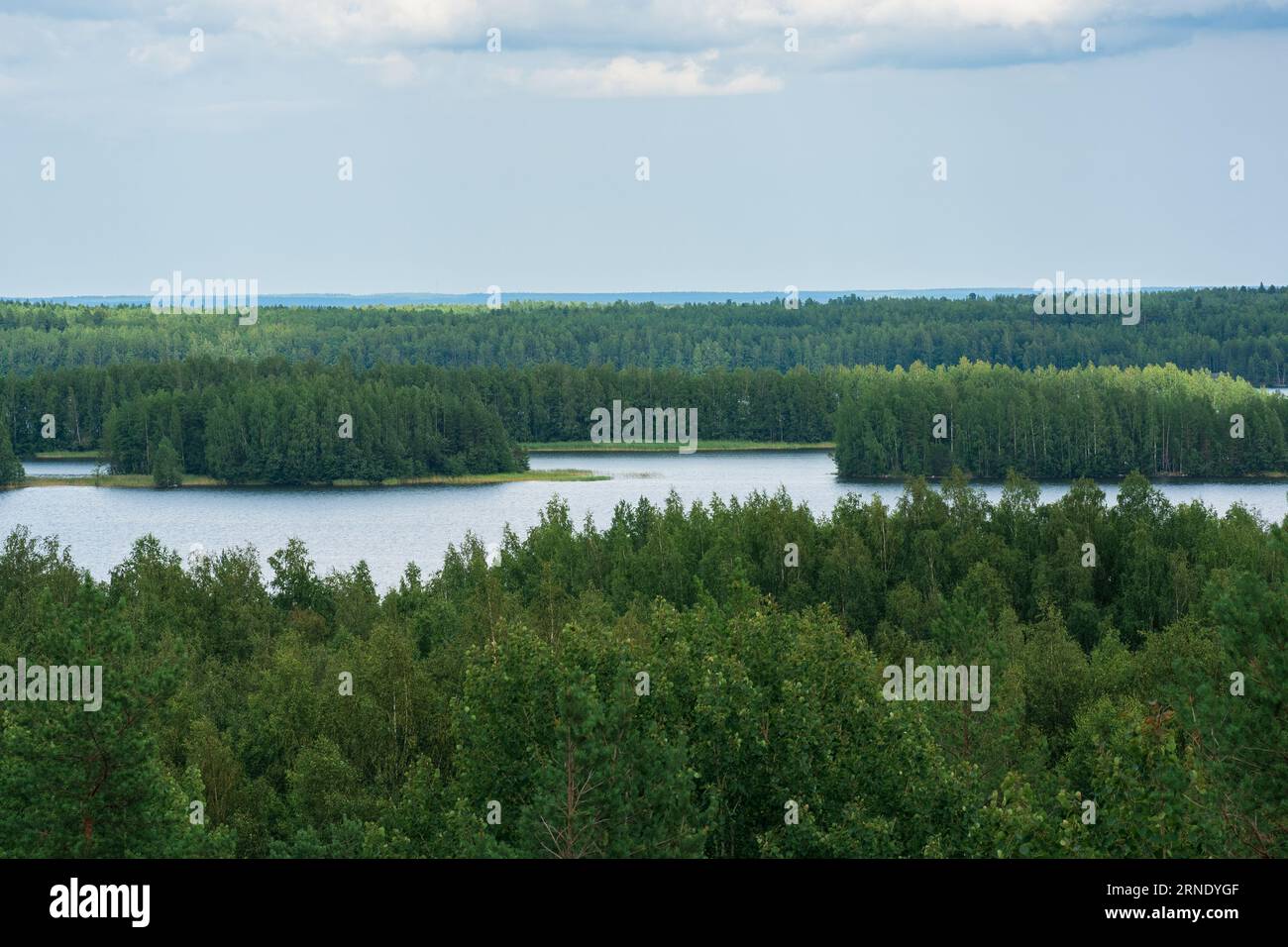 natural landscape with forest and lakes, aerial view Stock Photo - Alamy