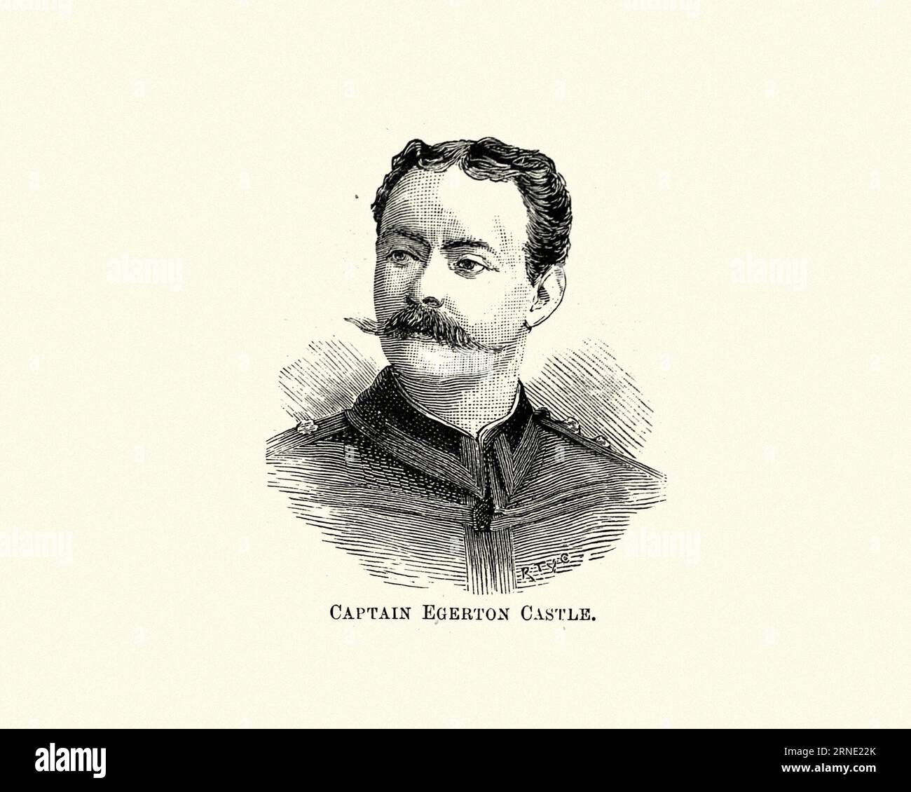 Captain Egerton Castle a Victorian era author, antiquarian, and swordsman, and an early practitioner of reconstructed historical fencing Stock Photo