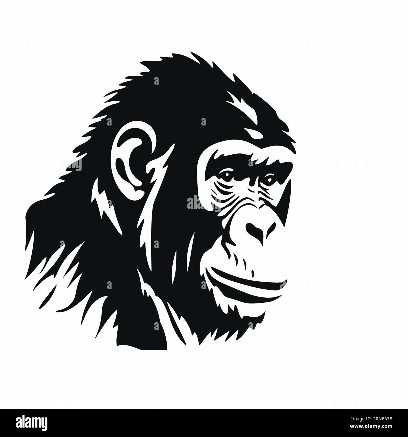 Chimpanzee silhouette Cut Out Stock Images & Pictures - Page ...
