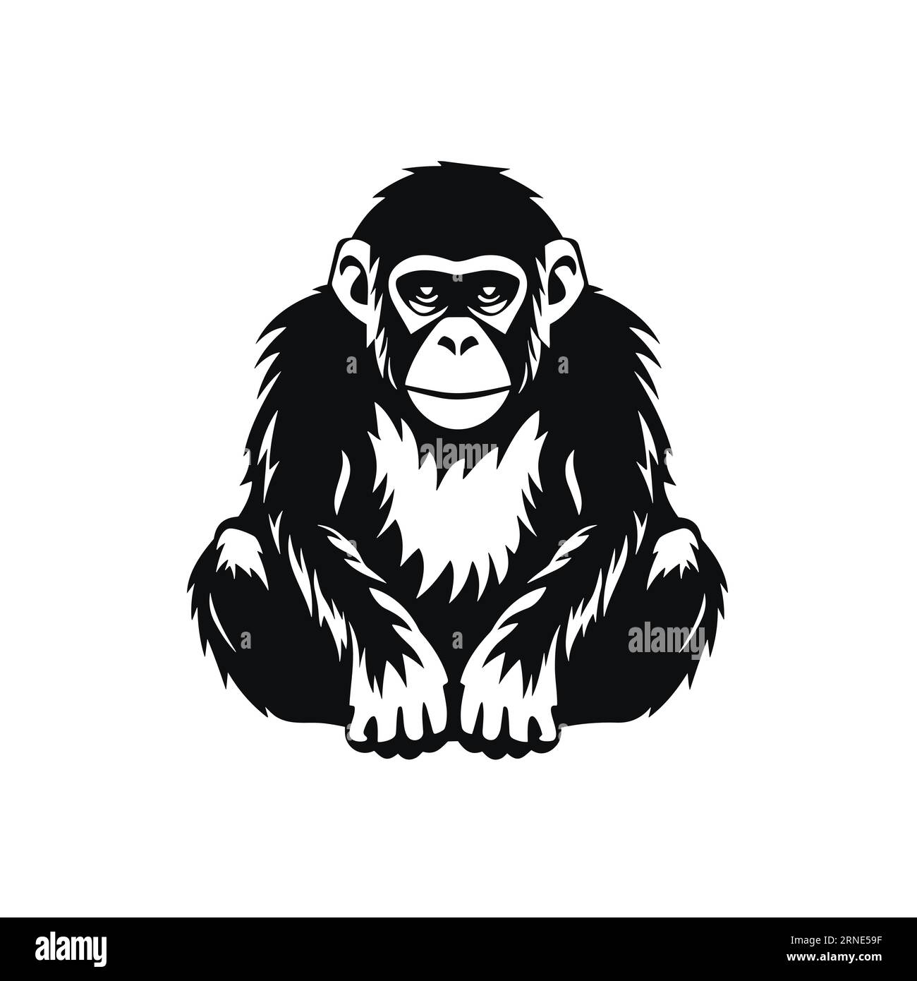 Chimpanzee silhouette Cut Out Stock Images & Pictures - Page ...