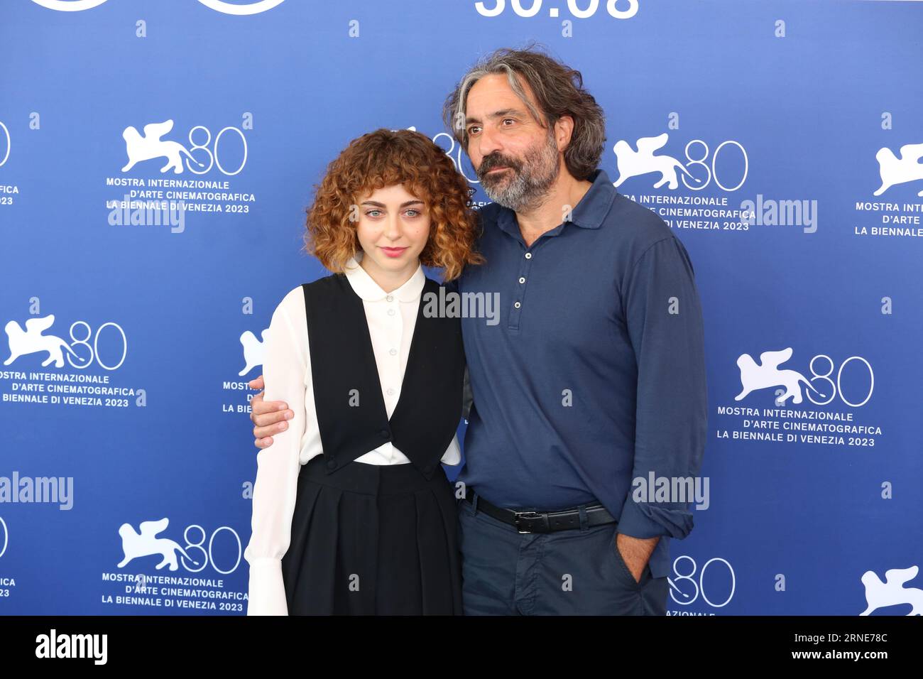 Venice, Italy, 1st September, 2023. Rebecca Antonaci and director
