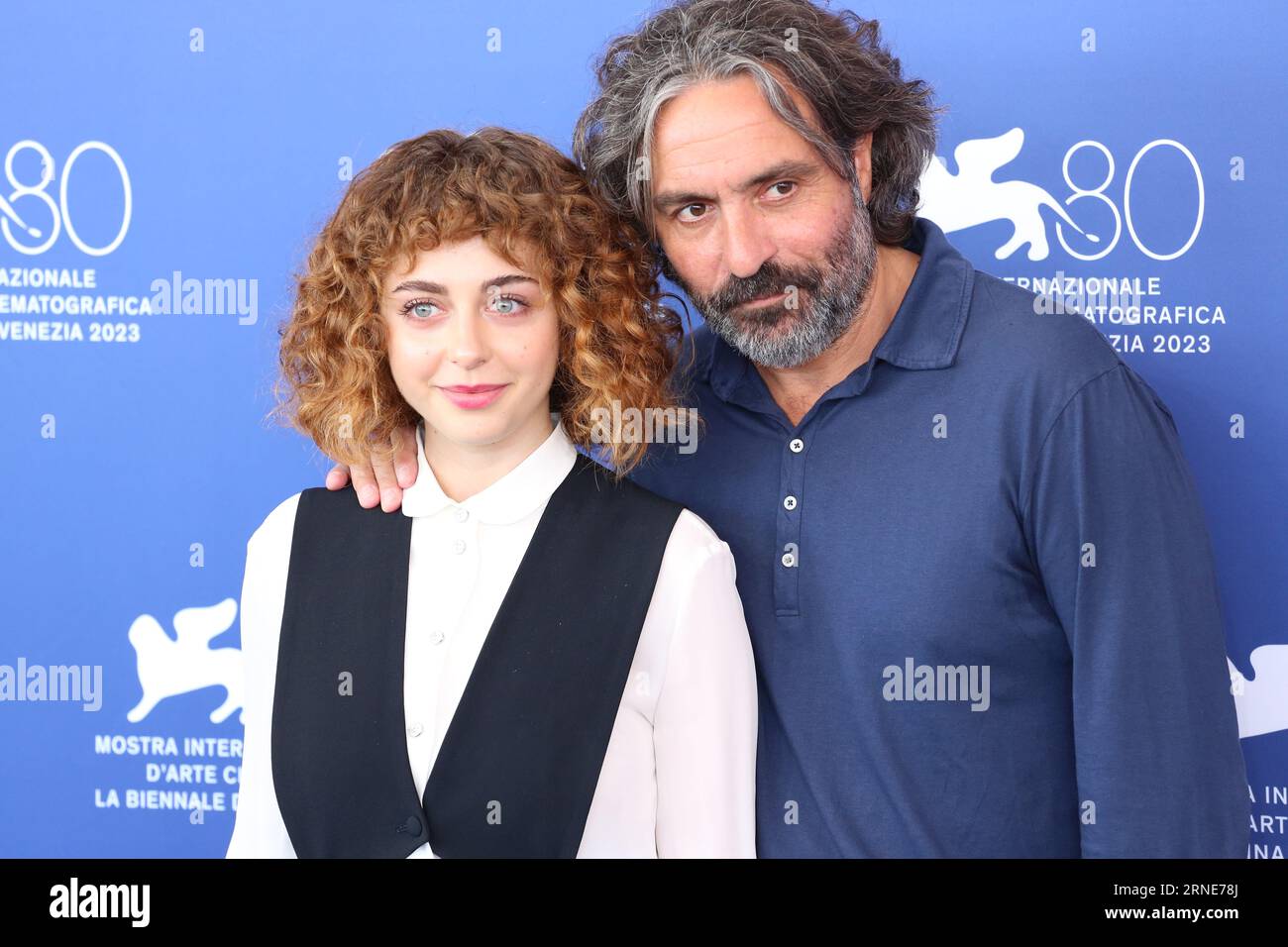 Venice, Italy, 1st September, 2023. Rebecca Antonaci and director