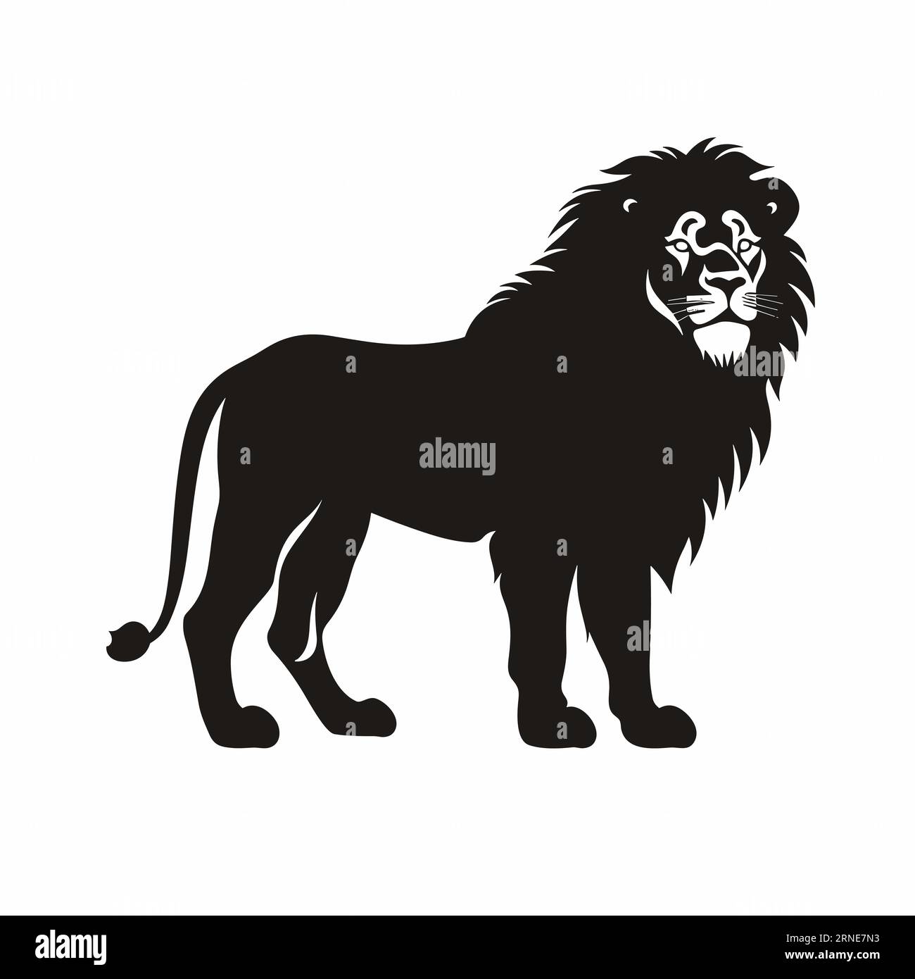Full body lion white background Stock Vector Images - Alamy