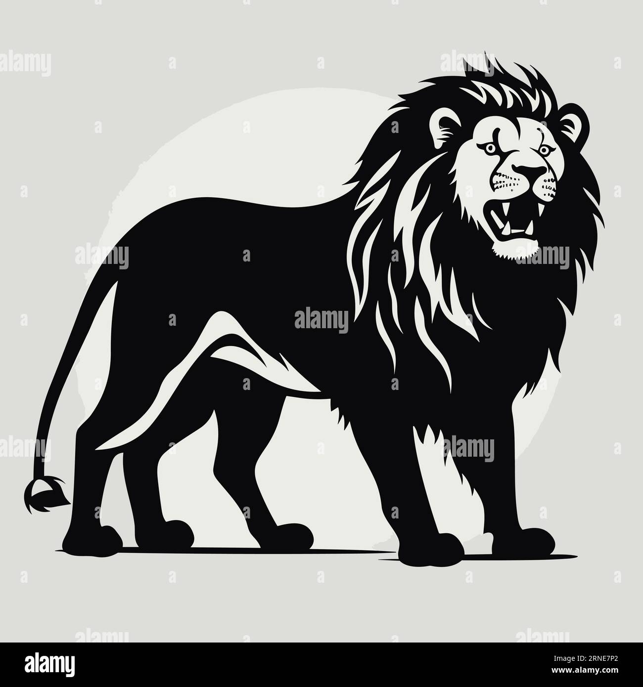 Full body lion white background Stock Vector Images - Alamy