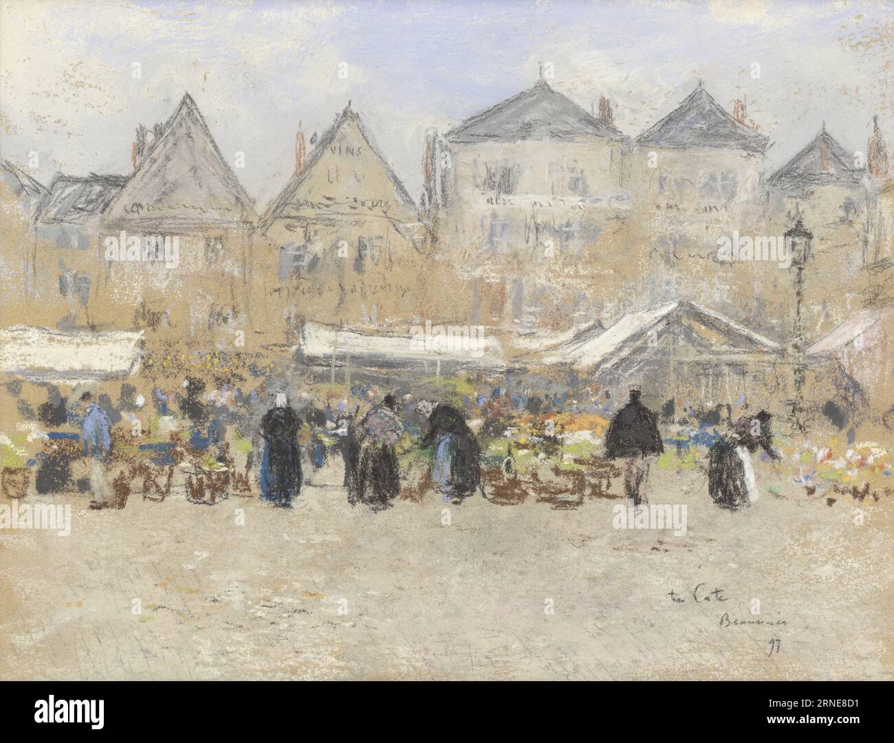 Market in Beauvais 1897 by Siebe Johannes ten Cate Stock Photo Alamy