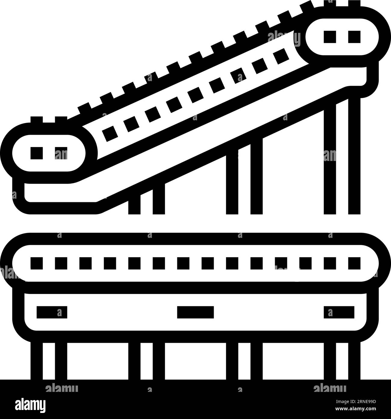 conveyor belt manufacturing engineer line icon vector illustration ...