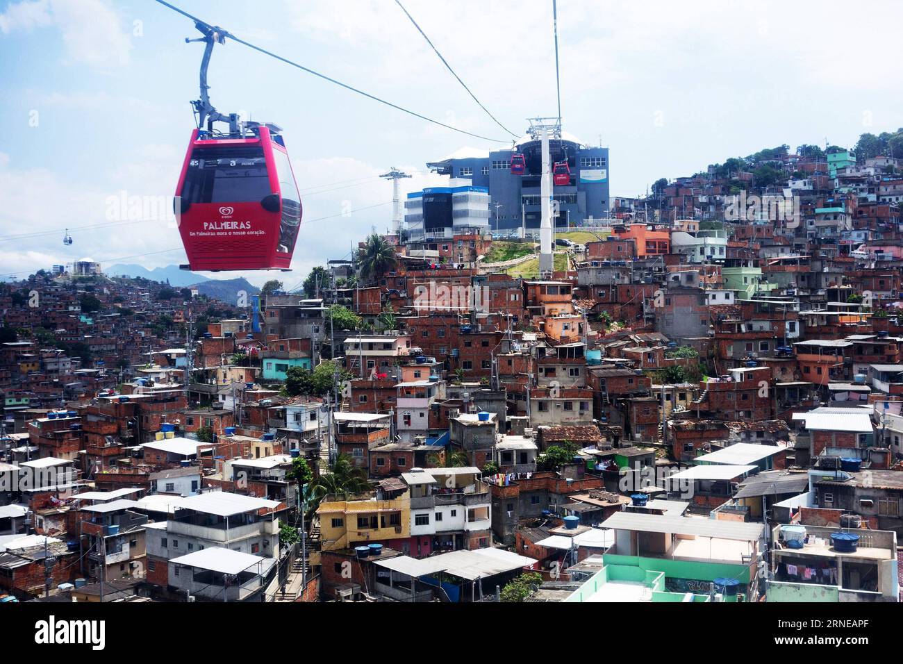 This file photo shows a view of the Complexo do Alemao group of favelas in the north zone of Rio de Janeiroin, Brazil on Feb. 10, 2015. The Rio 2016 Olympic Games will be held from August 5 to 21. )(wll) (SP)FILES-BRAZIL-RIO DE JANEIRO-OLYMPICS-CITY XuxZijian PUBLICATIONxNOTxINxCHN   This File Photo Shows a View of The Complexo Do Alemao Group of Favelas in The North Zone of Rio de  Brazil ON Feb 10 2015 The Rio 2016 Olympic Games will Be Hero from August 5 to 21 wll SP Files Brazil Rio de Janeiro Olympics City XuxZijian PUBLICATIONxNOTxINxCHN Stock Photo