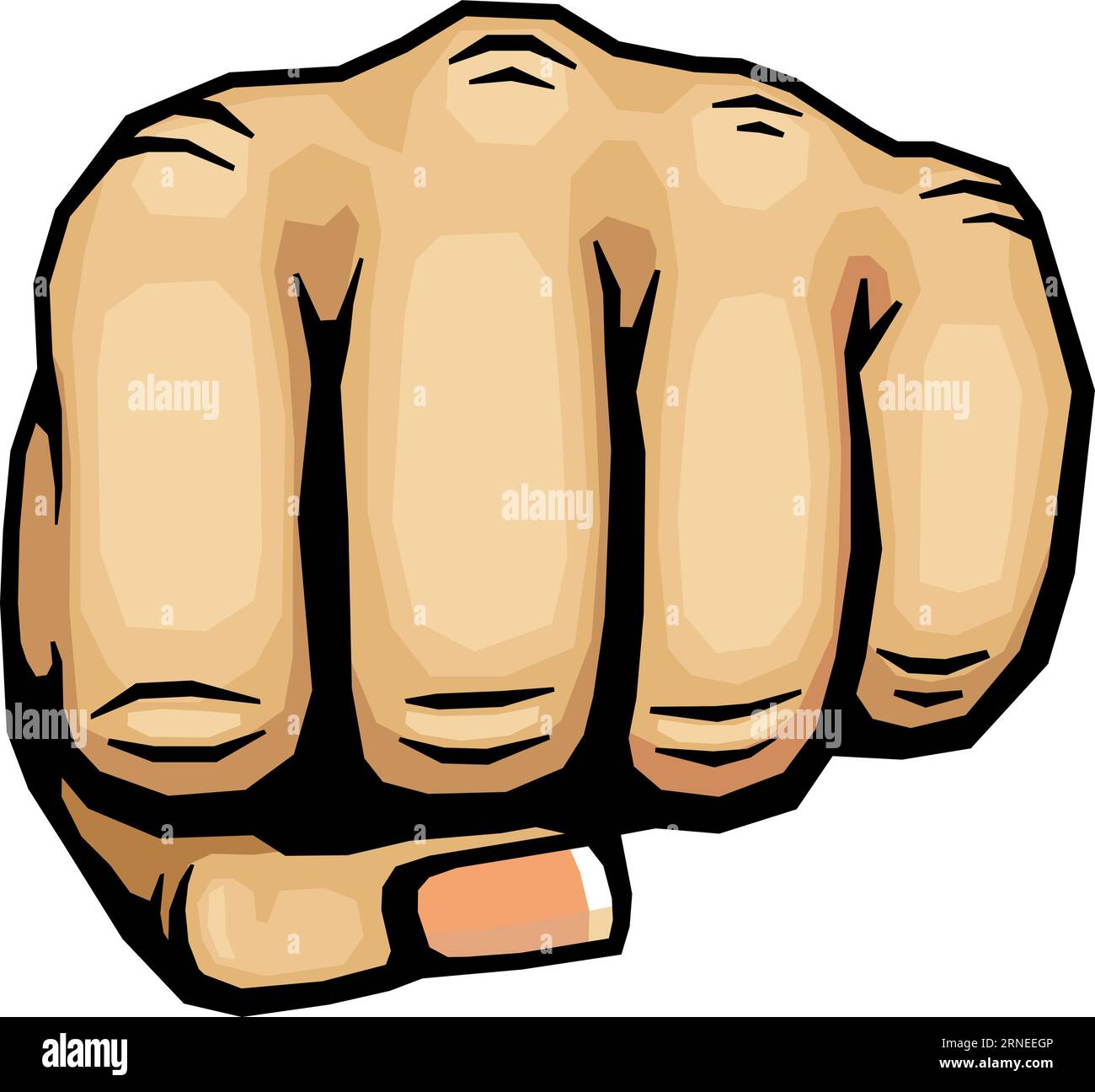 Fighting fist emblem. Uprising color icon. Power sign Stock Vector