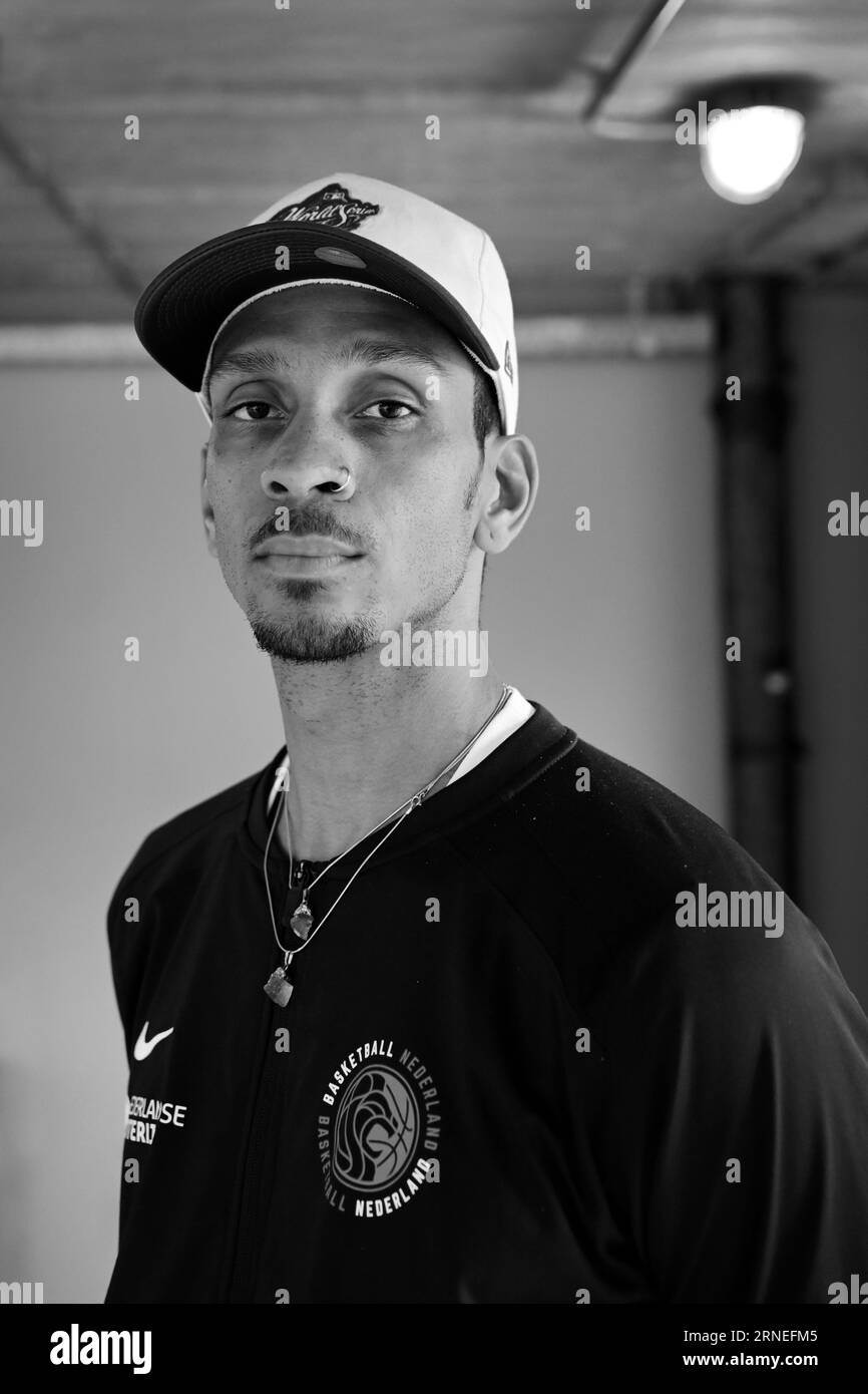 AMSTERDAM - Worthy de en Jong during the press meeting of the FIBA 3x3 World Tour Masters. ANP OLAF KRAAK Credit: ANP/Alamy Live News Stock Photo