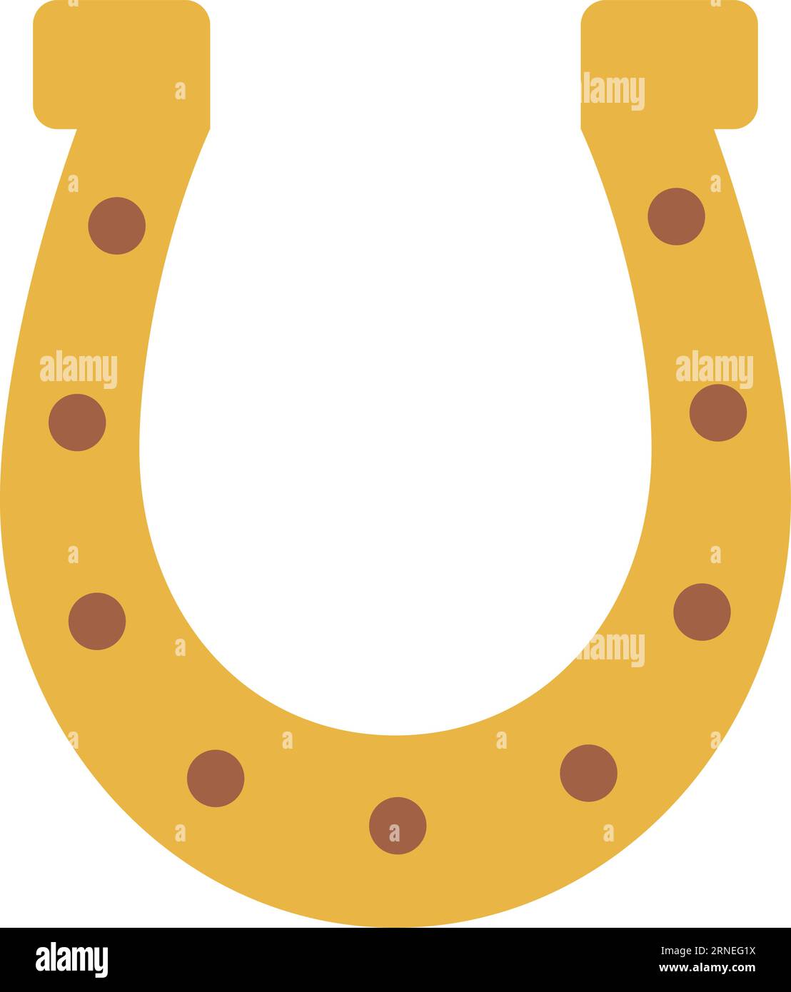 Golden horseshoe icon. Luck symbol. Fortune talisman Stock Vector Image