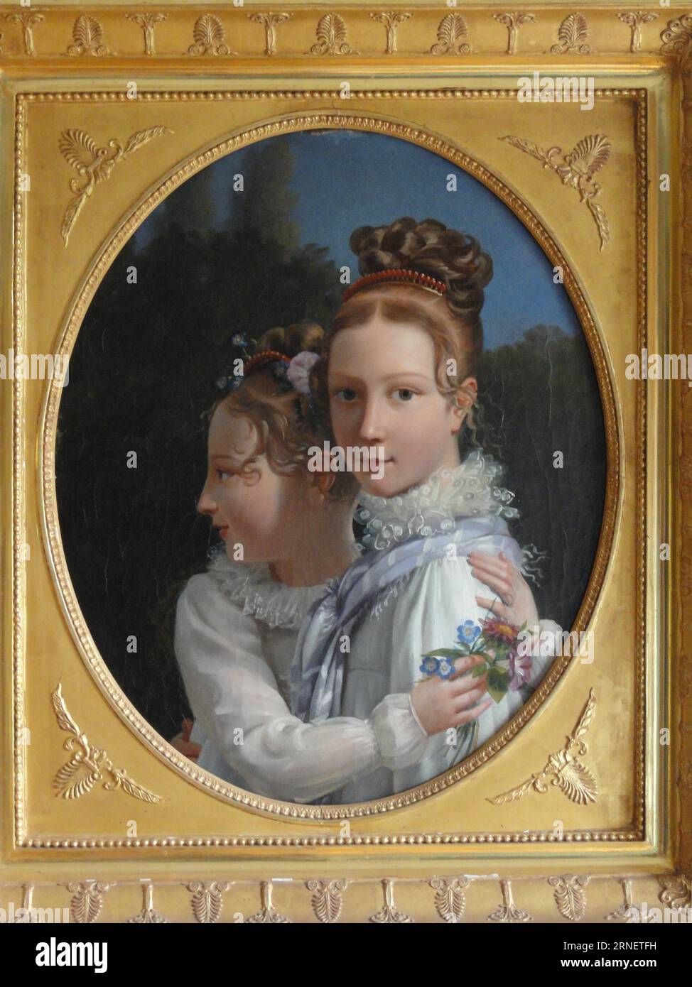 The Allart sisters circa 1815 by Louis Ducis Stock Photo - Alamy