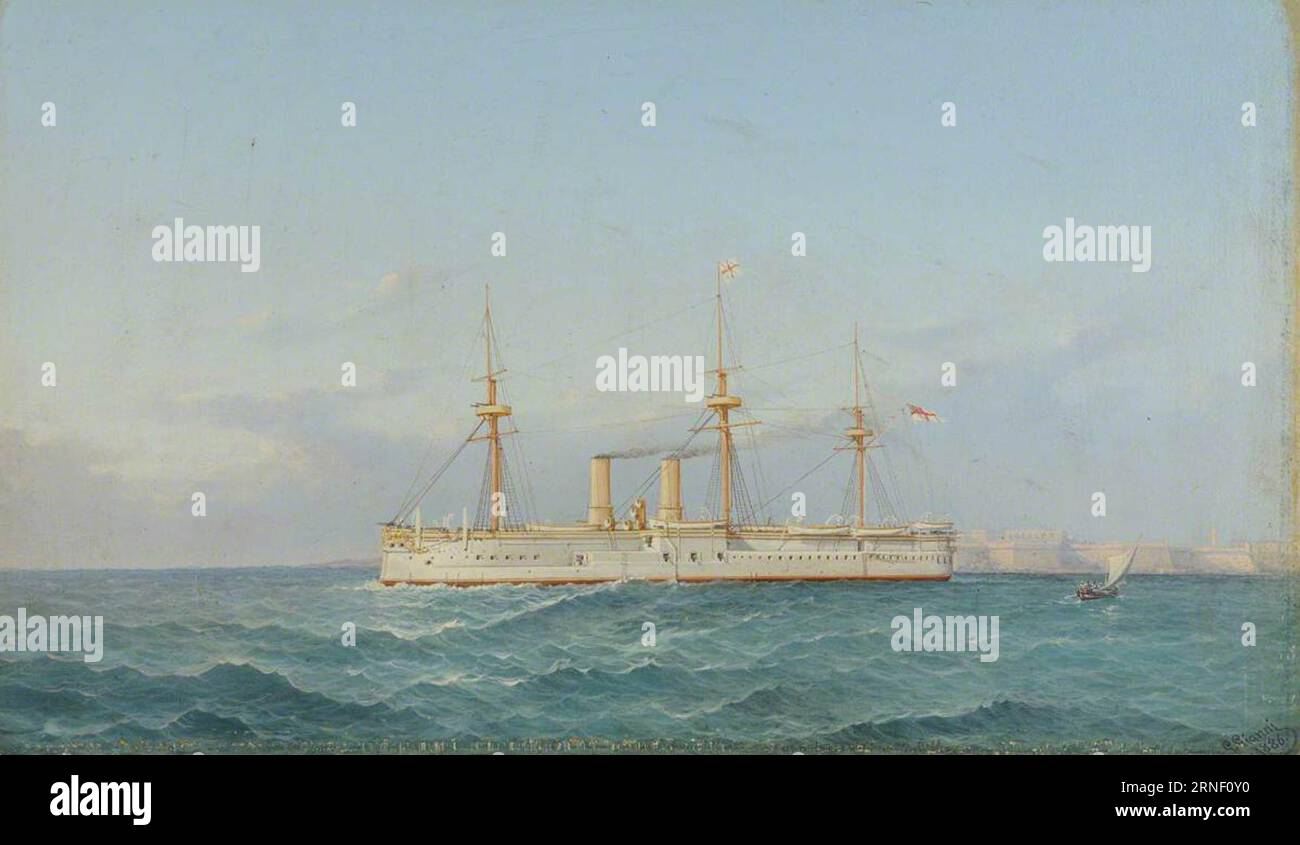 HMS Alexandra 1886 by Giancinto Gianni Stock Photo Alamy