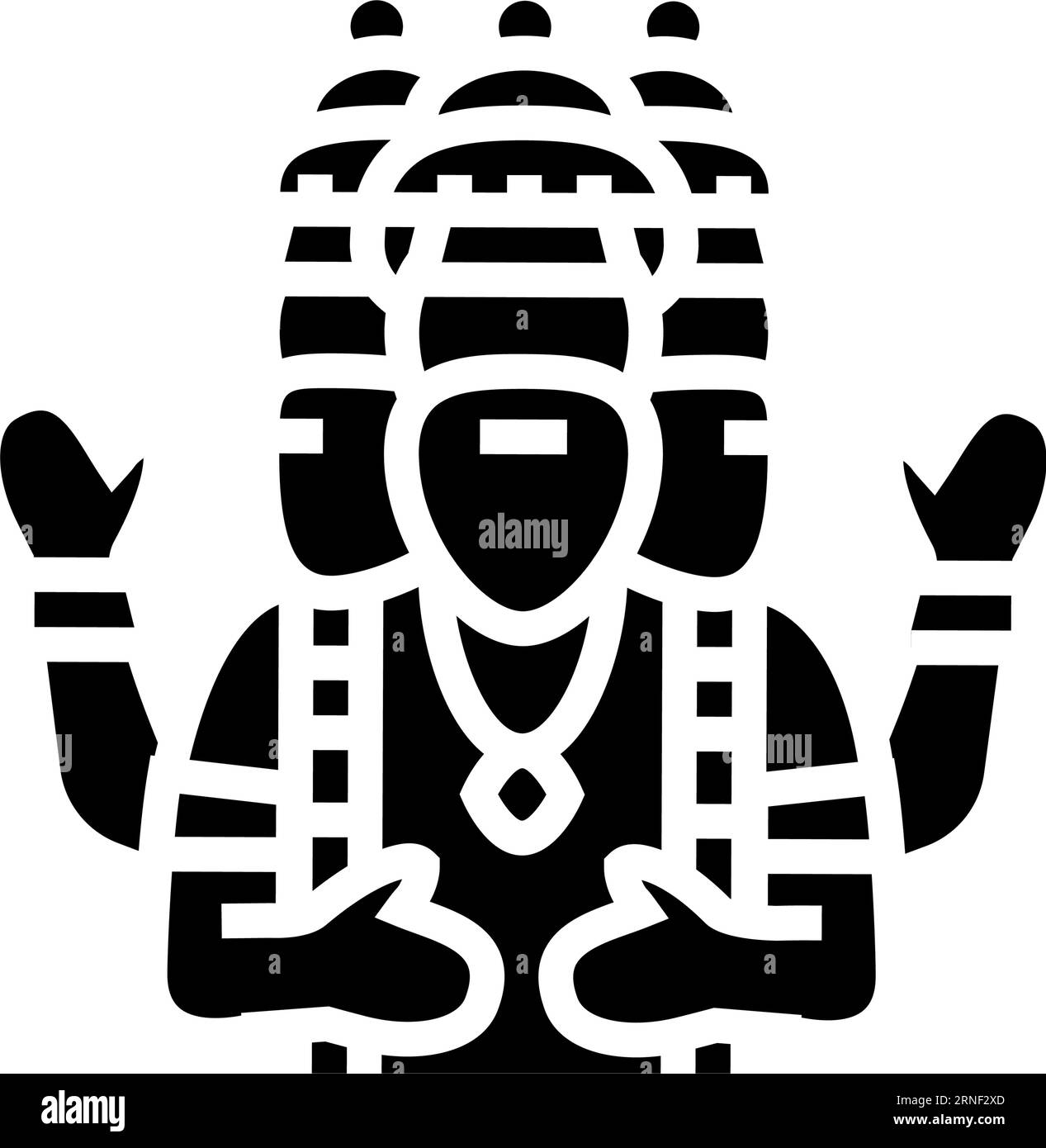 brahma god indian glyph icon vector illustration Stock Vector Image ...
