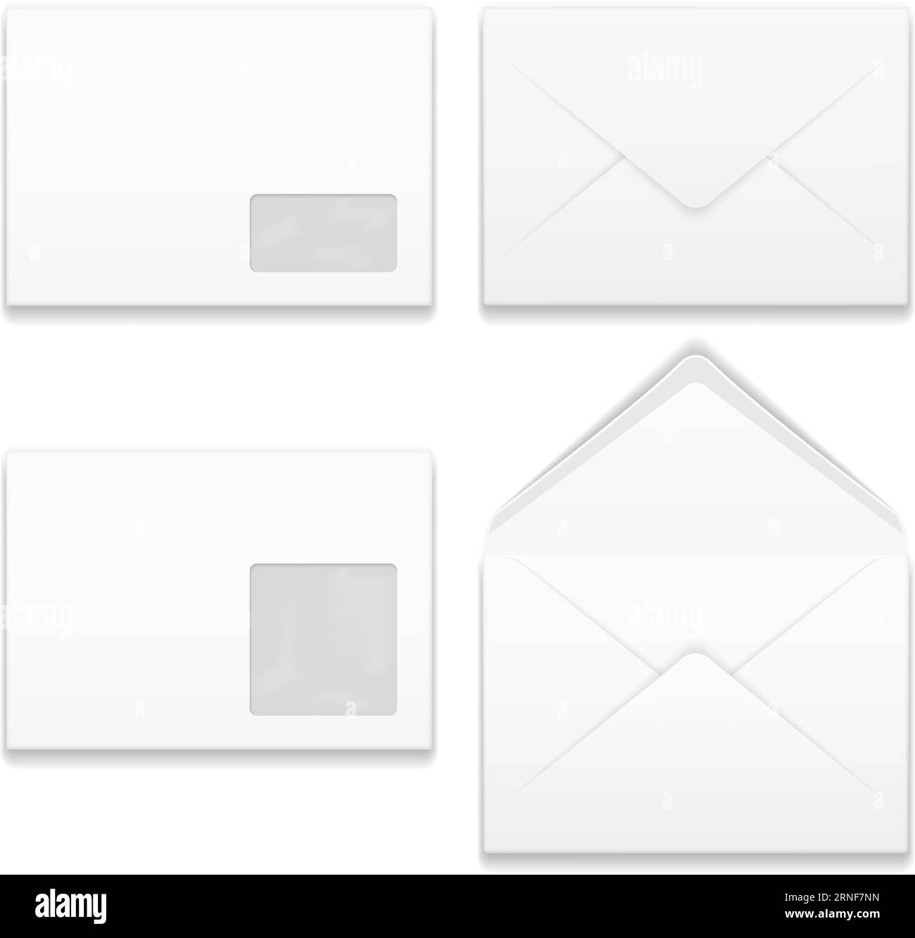 Letter Mockup Realistic Open And Closed Paper Envelope Stock Vector letter-mockup-realistic-open-and-closed-paper-envelope-stock-vector