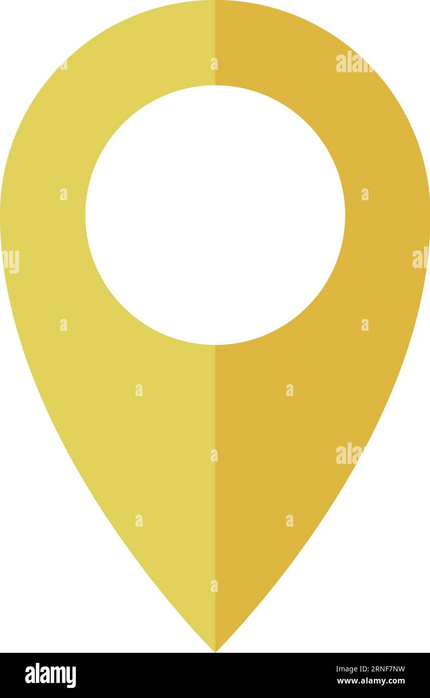 Yellow map pin. Location point. Geography symbol Stock Vector Image ...