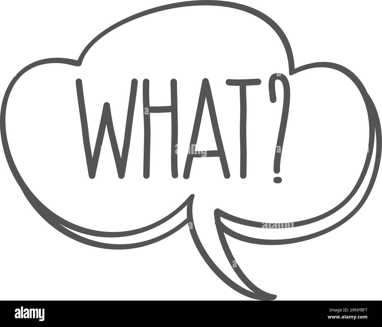 What chat message sticker in hand drawn style Stock Vector