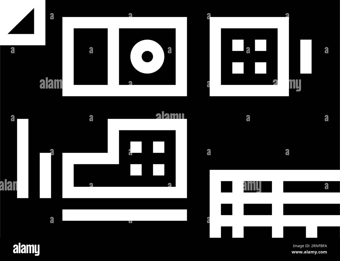 technical drawing mechanical engineer glyph icon vector illustration ...