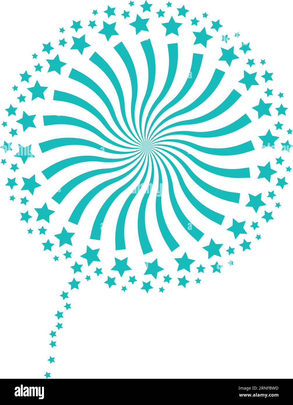 Blue light firework. Celebration sky show icon Stock Vector