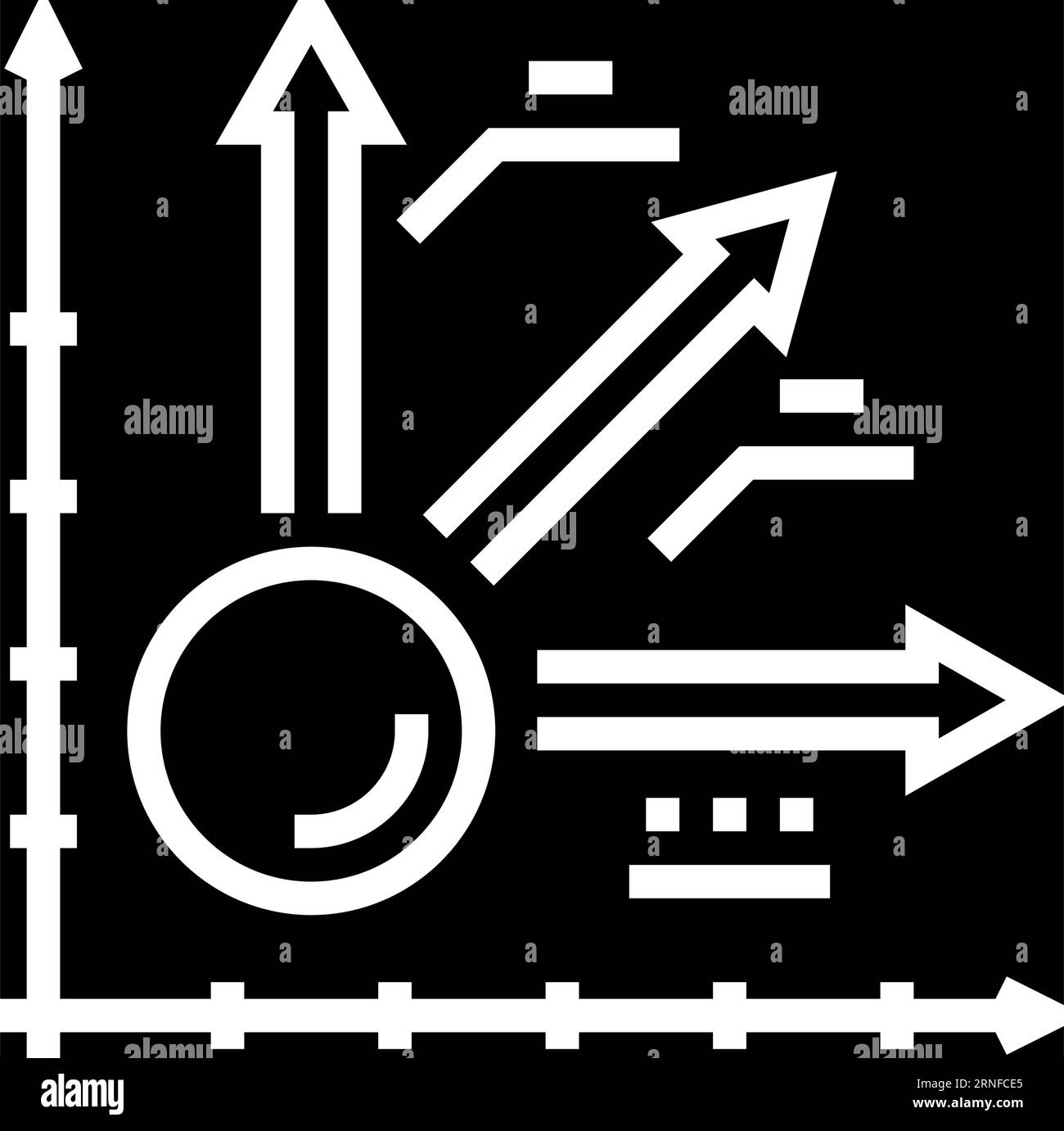 kinematics theory mechanical engineer glyph icon vector illustration