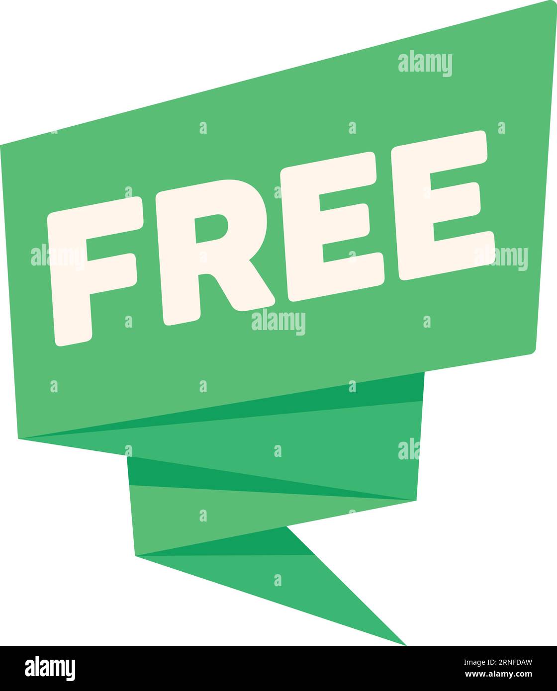 Free retail tag in paper origami style. Sale label Stock Vector