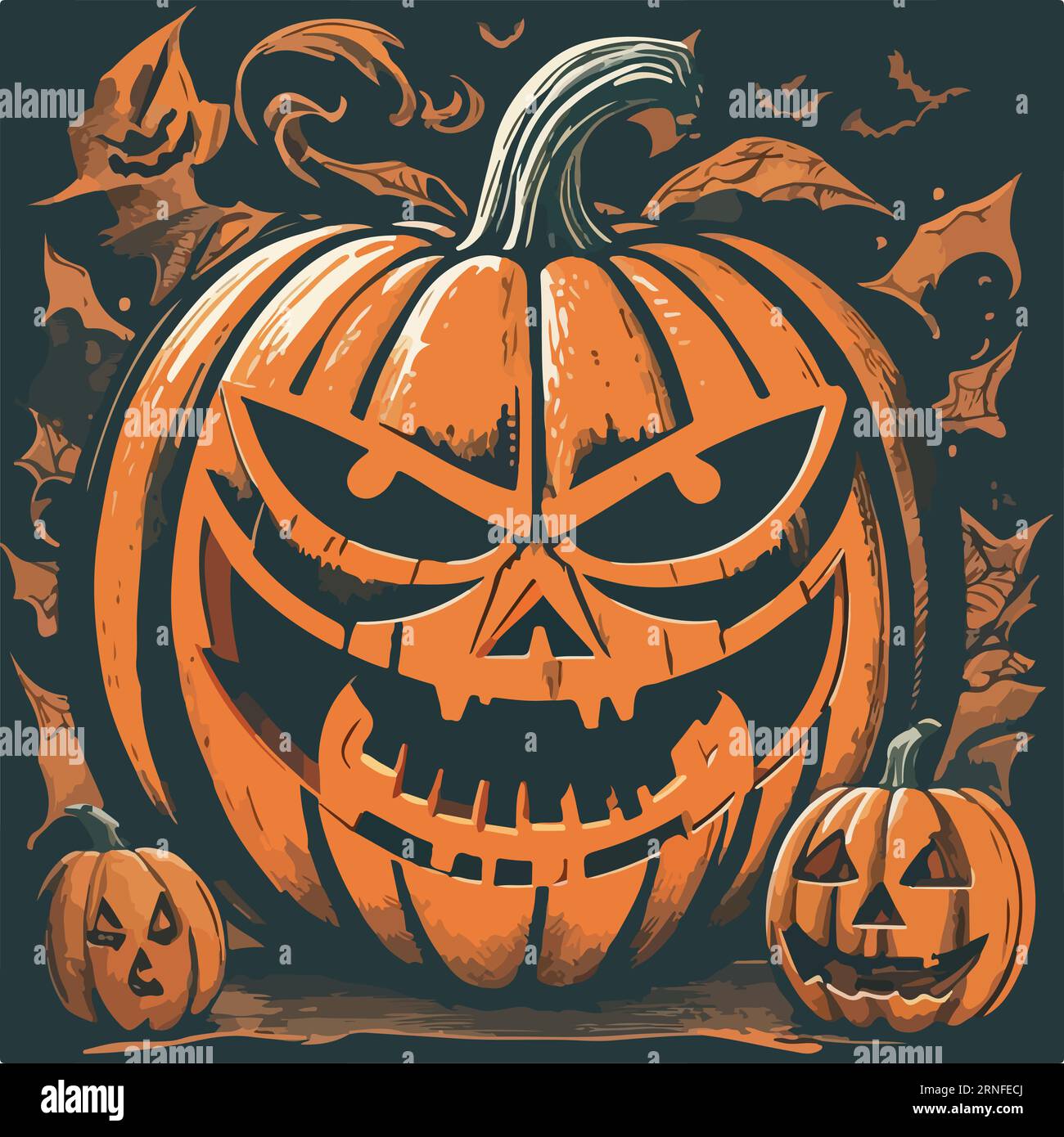 Embrace the spooktacular spirit of Halloween with our bewitching vector illustrations. Perfect 