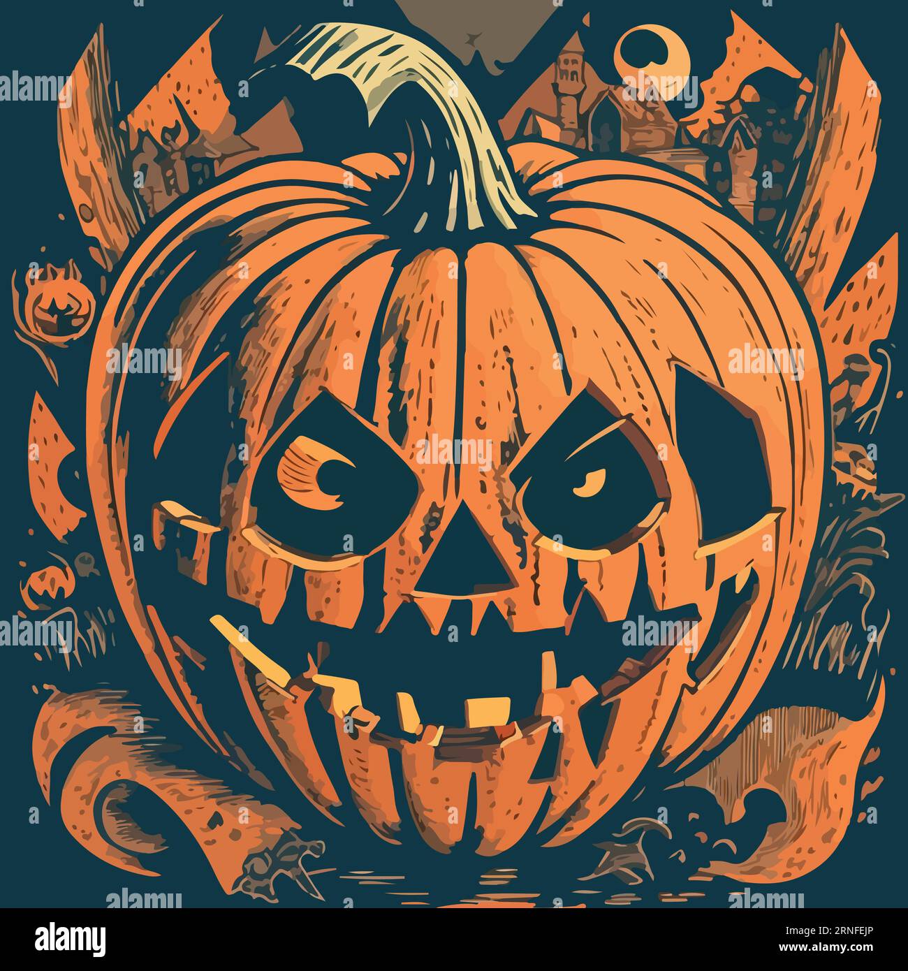 Embrace the spooktacular spirit of Halloween with our bewitching vector illustrations. Perfect 