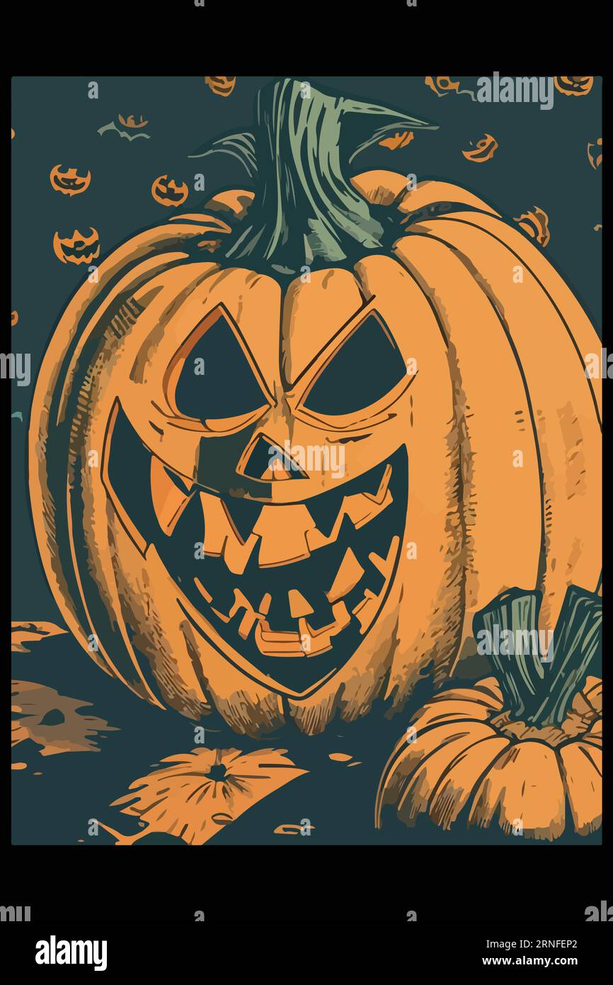 Embrace the spooktacular spirit of Halloween with our bewitching vector