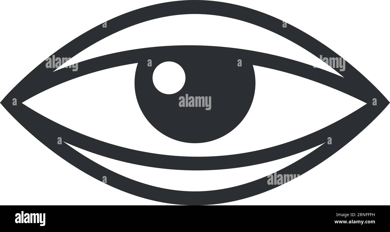 Eye black icon. Vision symbol. Optical logo Stock Vector Image & Art
