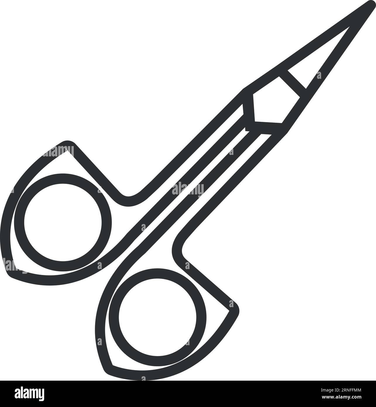 Manicure scissors icon. Nail cutting tool symbol Stock Vector