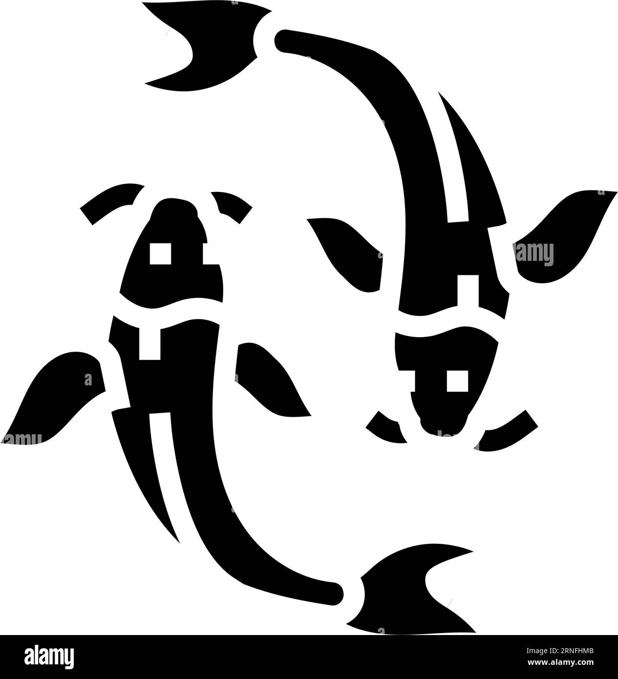 yin yang fish taoism glyph icon vector illustration Stock Vector Image ...