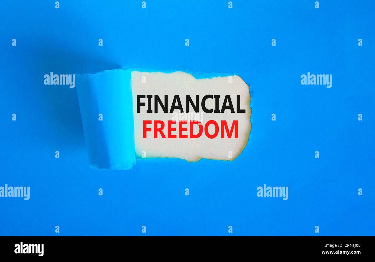 Financial freedom symbol. Concept words Financial freedom on beautiful ...