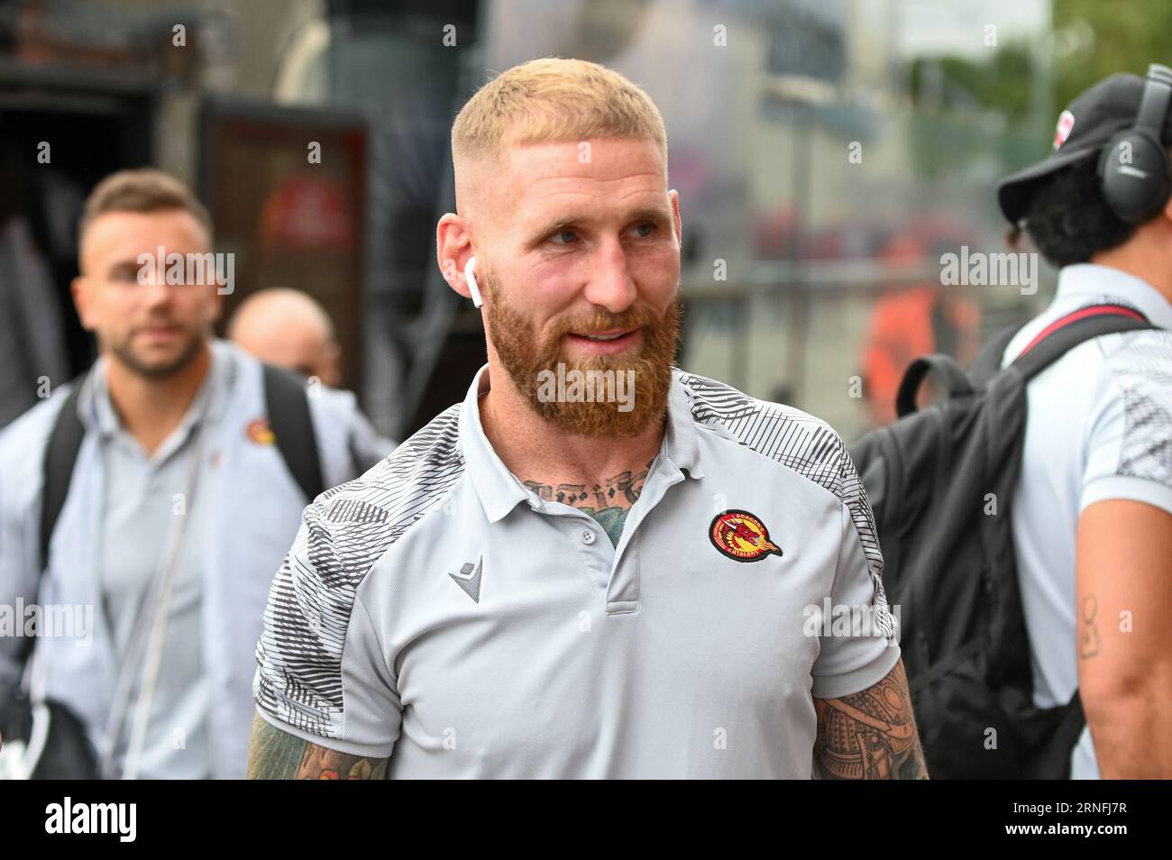 Sam Tomkins #29 of Catalans Dragons arrives ahead of the Betfred Super League Round 24 match Hull KR vs Catalans Dragons at Sewell Group Craven Park, Kingston upon Hull, United Kingdom, 1st September 2023 (Photo by Craig Cresswell/News Images) in, on 9/1/2023. (Photo by Craig Cresswell/News Images/Sipa USA) Credit: Sipa USA/Alamy Live News Stock Photo