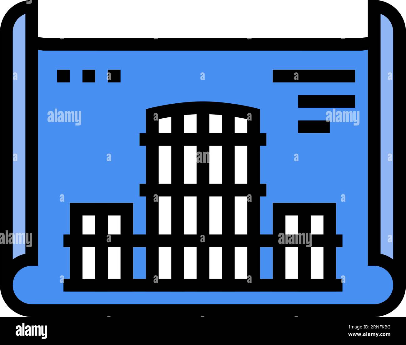 blueprint creation architectural drafter color icon vector illustration