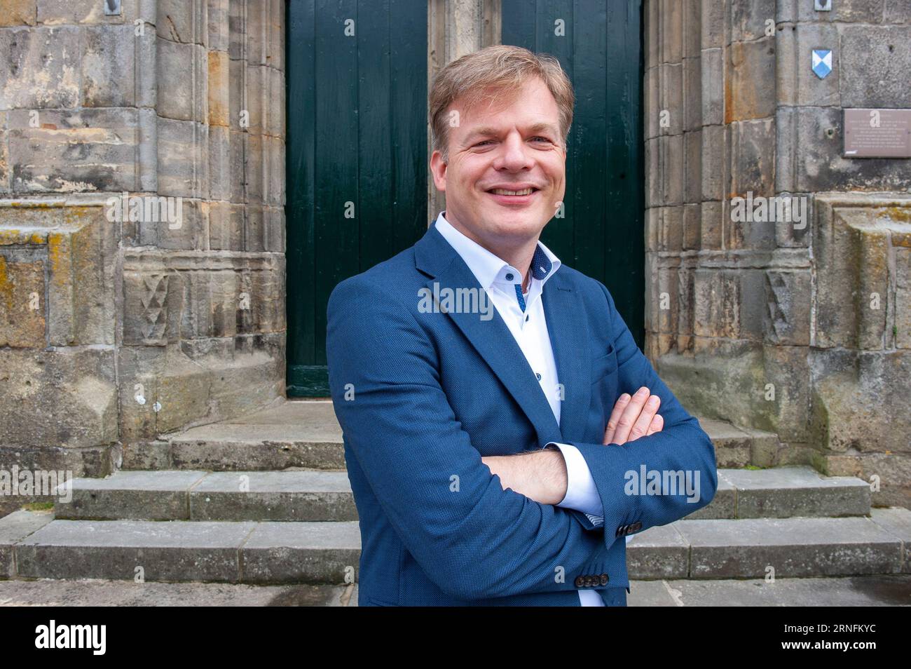 ENSCHEDE, THE NETHERLANDS - JUL 05, 2020: Dutch politician Pieter Omtzigt is the most popular politician in the House of Representatives. Stock Photo