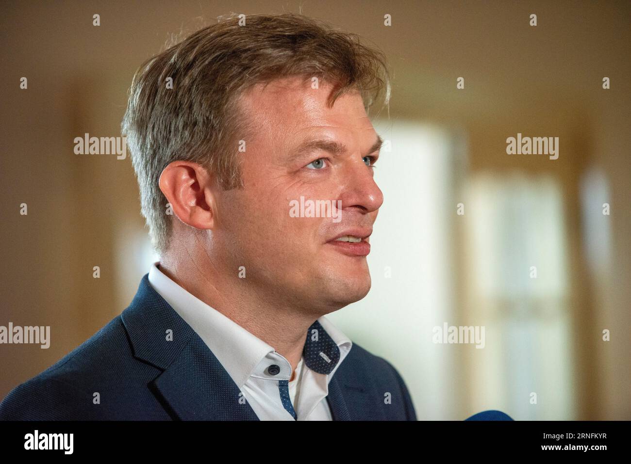 ENSCHEDE, THE NETHERLANDS - JUL 05, 2020: Dutch politician Pieter Omtzigt is the most popular politician in the House of Representatives. Stock Photo