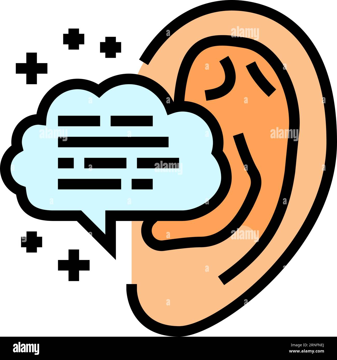 speech therapy audiologist doctor color icon vector illustration Stock Vector