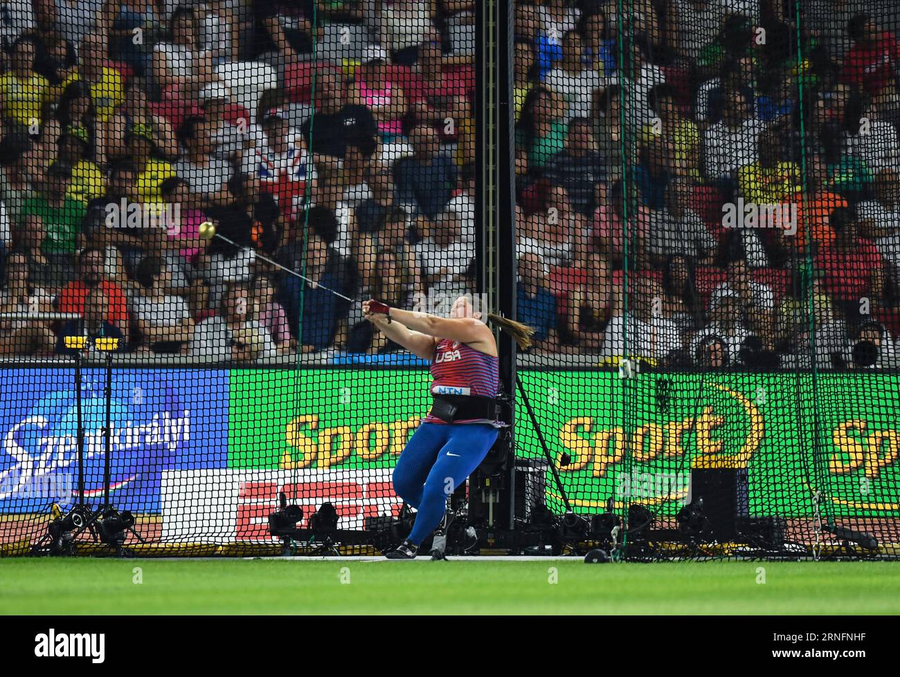 DeAnna Price of the USA competing in the women’s hammer final on day 6