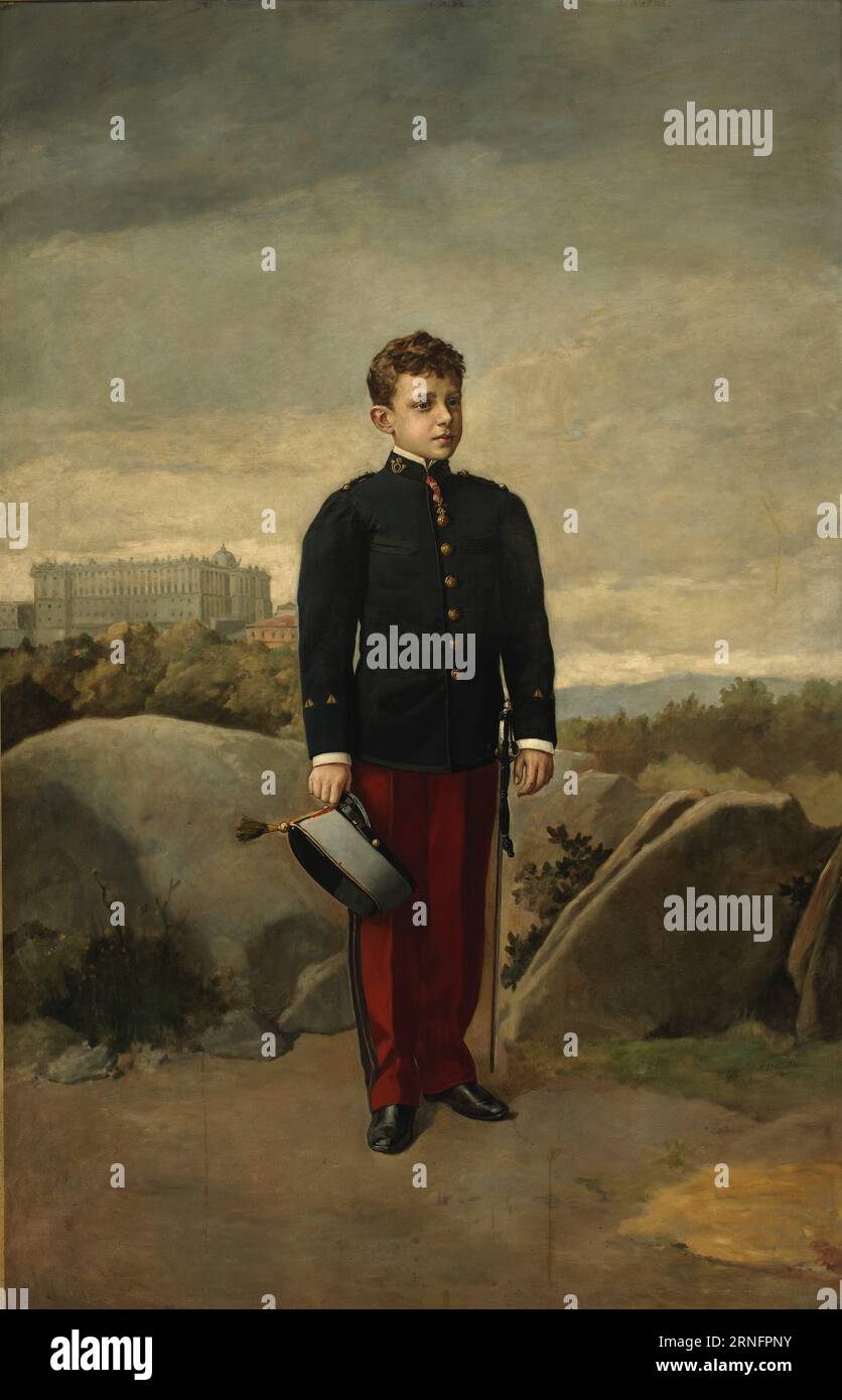 Alfonso XIII cadete Último cuarto del siglo XIX by Manuel García Hispaleto Stock Photo