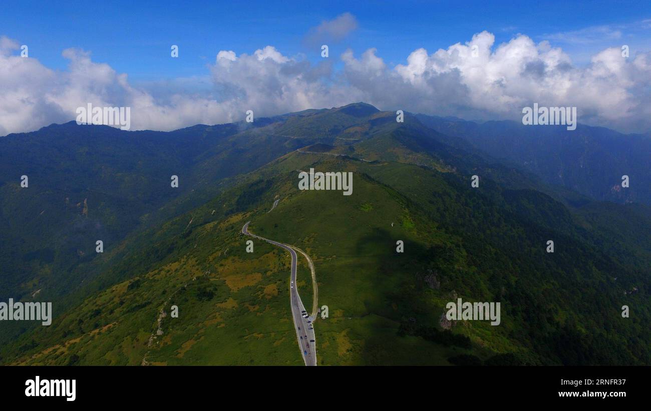 (160821) -- ENSHI, Aug. 20, 2016 -- Photo taken on Aug. 20, 2016 shows the scenery of the Shennongjia scenic spot in the Shennongjia Forestry District, central China s Hubei Province. Located in the northwest of Hubei Province, the Shennongjia Forestry District was established in 1970. As the only well-preserved sub-tropical forest ecosystem in the world s mid-latitudes, Shennongjia boasts rich natural forest resources with more than 5,000 species of animals and plants. ) (mp) CHINA-HUBEI-SHENNONGJIA-SCENERY (CN) YangxShunpi PUBLICATIONxNOTxINxCHN   160821 Enshi Aug 20 2016 Photo Taken ON Aug Stock Photo