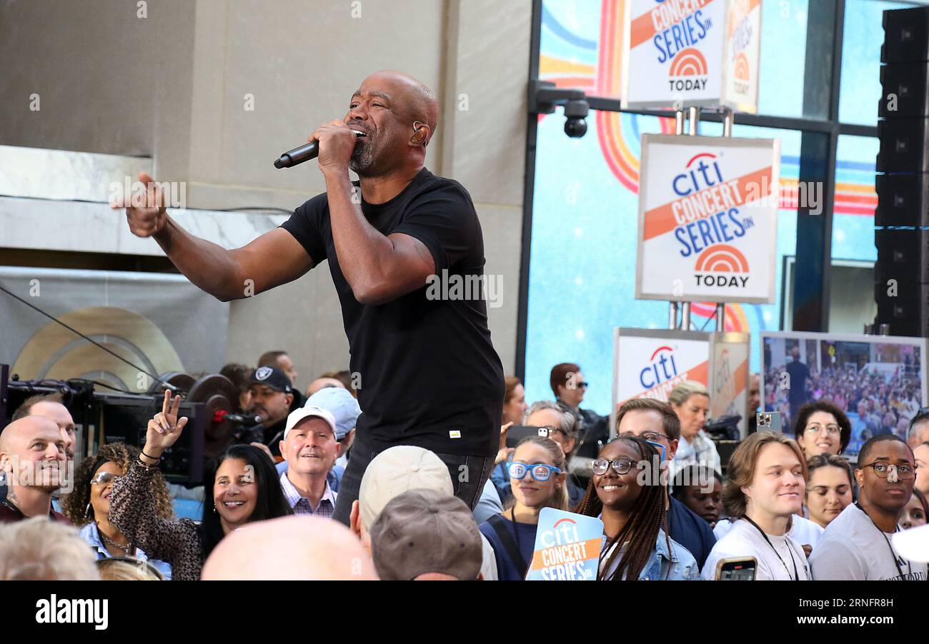 New York, NY, USA. 1st Sep, 2023. Darius Rucker performs on Today's