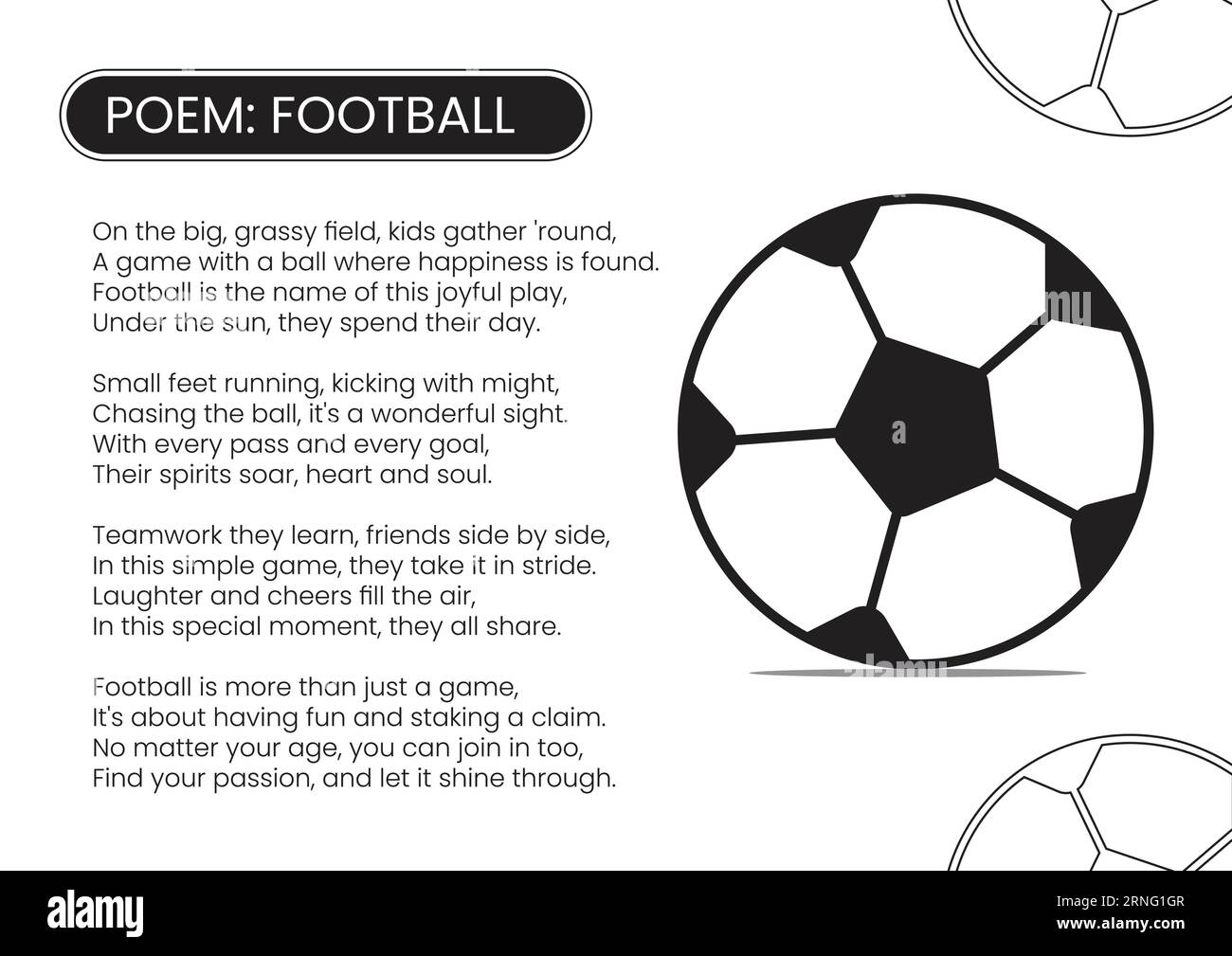 A Poem of Football in English Stock Vector Image & Art Alamy