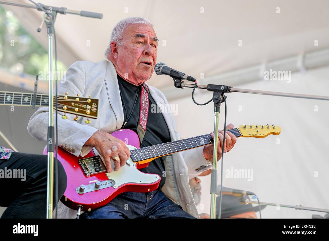 Actor, Blues musician, Jim Byrnes, Vancouver Folk Music Festival Stock